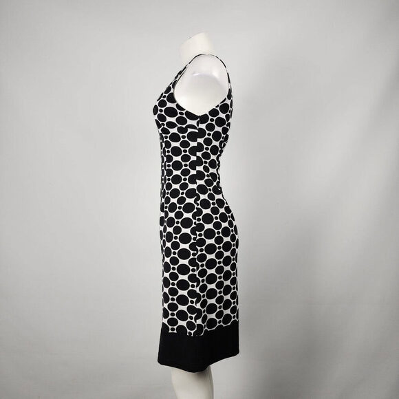 Joseph Ribkoff Black Retro Print Sheath Dress Size 4 - Picture 6 of 11